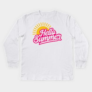 Hello Summer Kids Long Sleeve T-Shirt